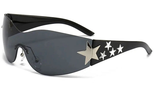 Y2K Wraparound Star Shades