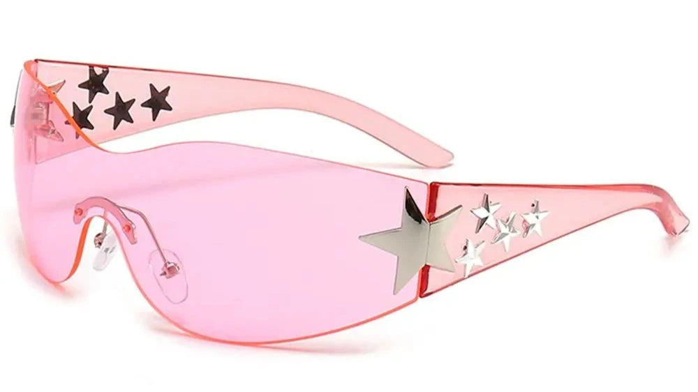 Y2K Wraparound Star Shades